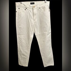 Agnes B White Slim Straight Jeans Classic Style size 40 FR